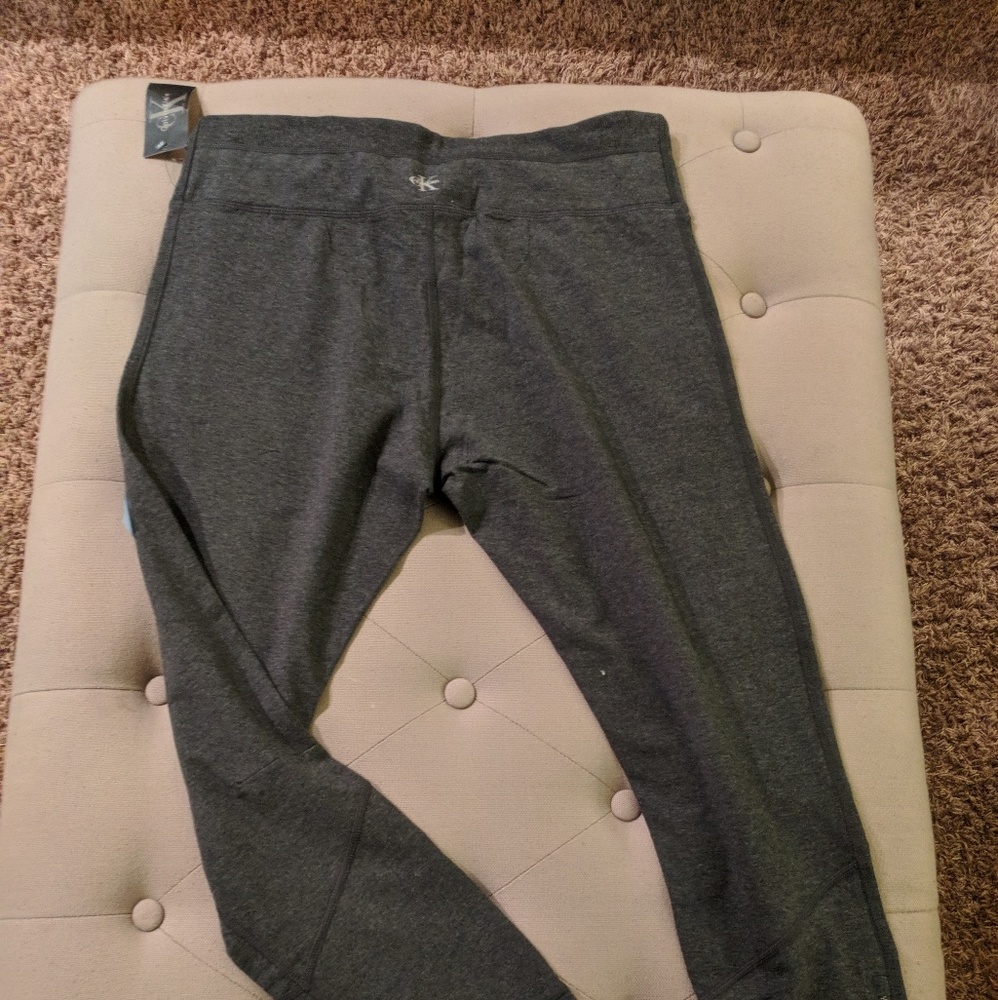 NEW Calvin Klein gray zipper legging